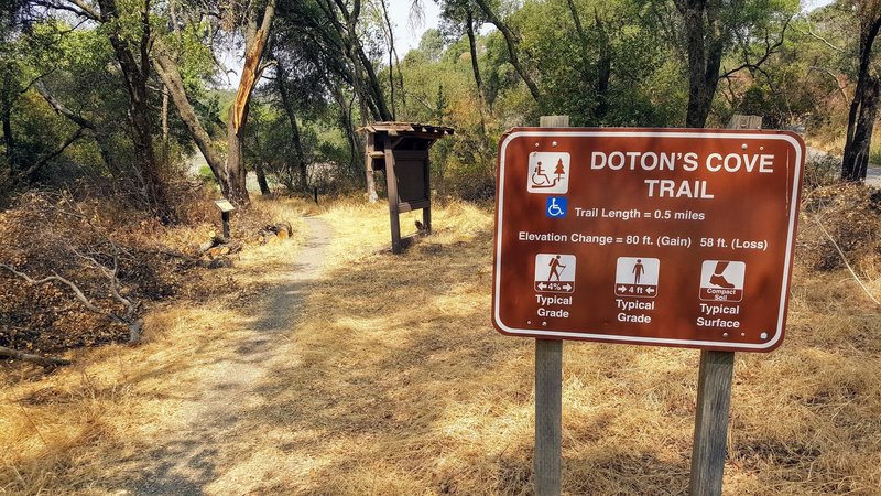 Doton's Cove Trail sign