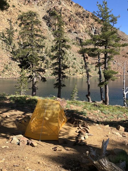 Summit lake offers a couple of established campsites tucked away from the trail.