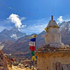 View of Mt. Amadablam during the trail to Dingboche from Tengboche.