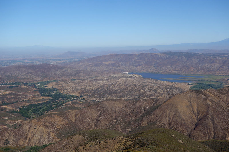 View north towards Vail Lake from Wild Horse Peak