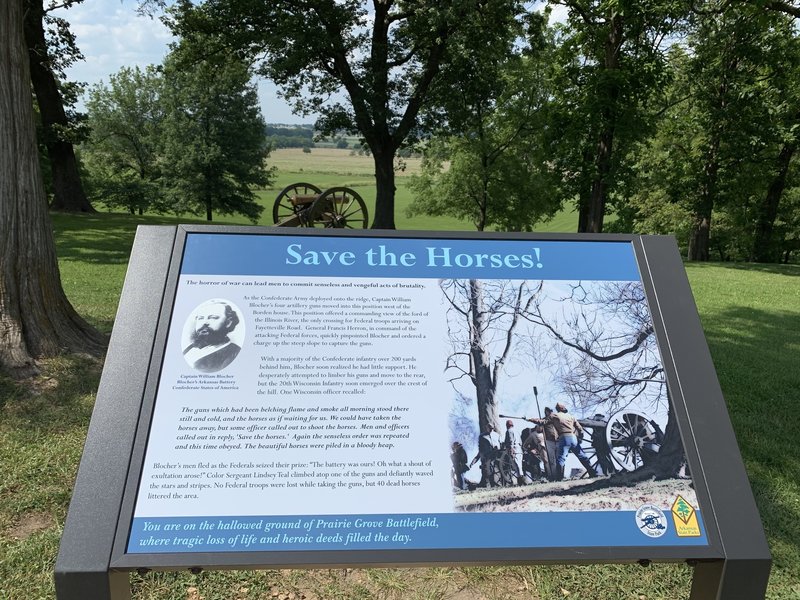 New interpretive signs provide great insight into the Battle of Prairie Grove and bring to life the stories of those experienced the last major Civil War engagement in northwest Arkansas.