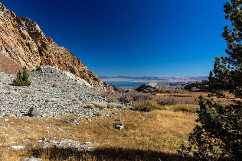 As you descend into Bloody Canyon, the views of Mono Lake get better and better