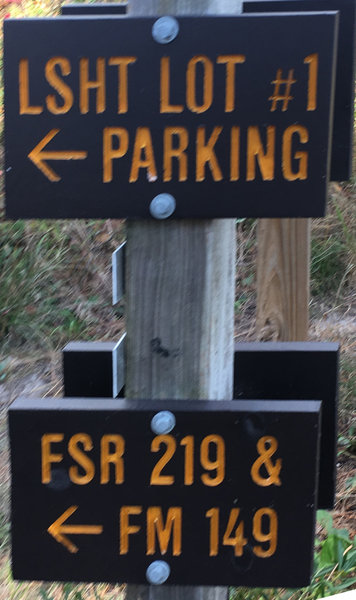 Sign at a trail junction