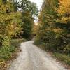 Reed Road Trail Begins on a Gravel Road