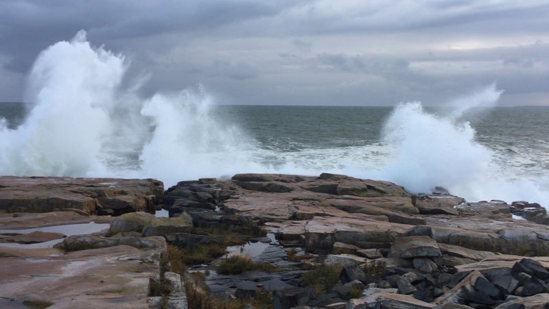 Surf at Schoodic Point after recent storm.