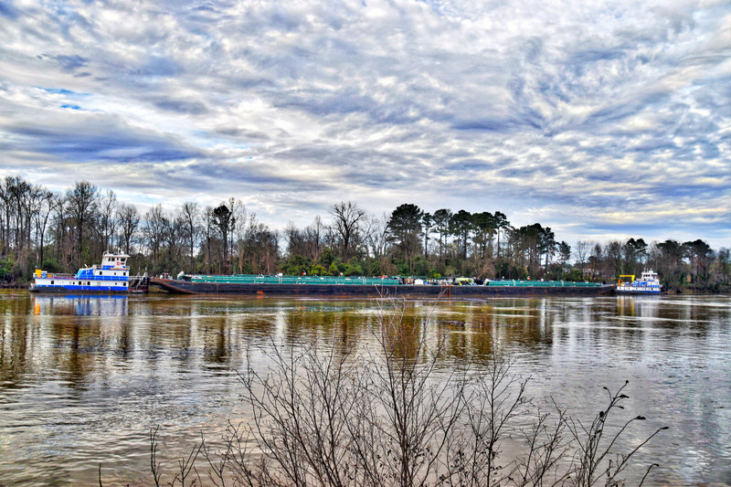 Towboats and Barge Black Warrior River Tuscaloosa (AL) February 2019