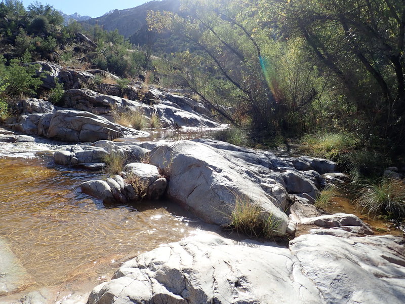 One of the stream crossings at Romero Pools.