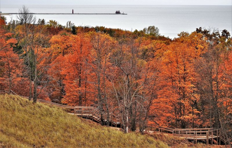 North Ottawa Dunes Trail Map Boardwalk And Stairs At North Ottawa Dunes" By Mike Lozon. Photo Courtesy  Of Ottawa County Parks