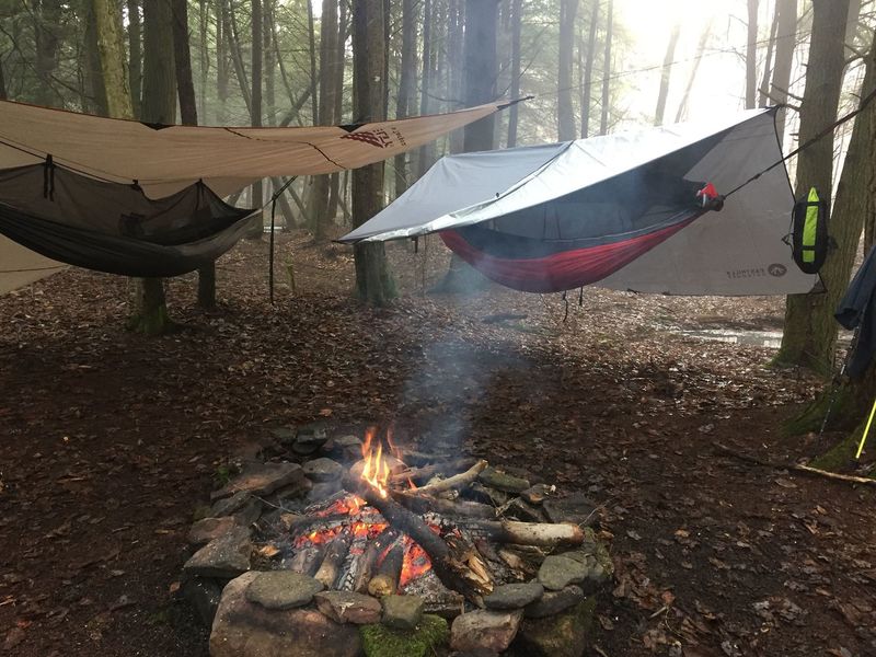 Camping at Coon Run on the Twin Lakes Trail.  December 27, 2019