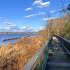 Boardwalk along the bay on the Bayview Trail