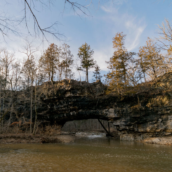 Clifty Creek Natural Bridge Spanning Little Clifty Creek as the Two