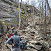 Love the rocky areas of this hike -- especially above the falls area.