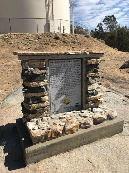 E Clampus Vitus monument recognizing the Stagecoach Trail history.