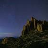 The saddle above Flatiron Trail, lit by the city, about 2:30AM. For me, the moment the camera earned its pack weight.