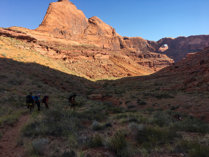 This was an epic start to a trail! We also saw a number of Air Force jets (Including a blackbird!) fly past at we entered the canyon. Note: if you follow the trail north, way finding gets a little tricky. if you get to steep smooth rock, turn around.