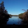 Water level view of the Yawgoog Pond from the southwest corner.