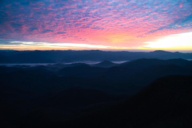 Sunrise at Albert Mountain Fire Tower