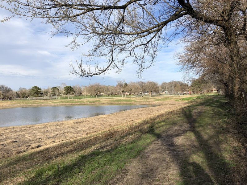 South end of the park along the pond.