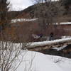 At the trailhead, bridge crossing Rocky Creek.