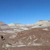 Blue Mesa on clear sky day