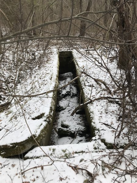 The stone chasm, remnants of the CCC camp.