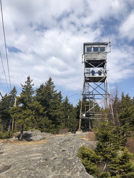Fire tower at the top of Belknap Mountain