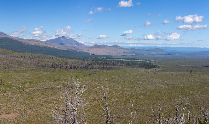 Burney Mountain and Mount Shasta from Hat Creek Rom Scenic Viewpoint