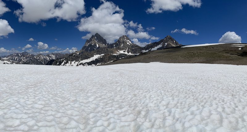 Western side of Tetons from Hurricane Pass June 2020.