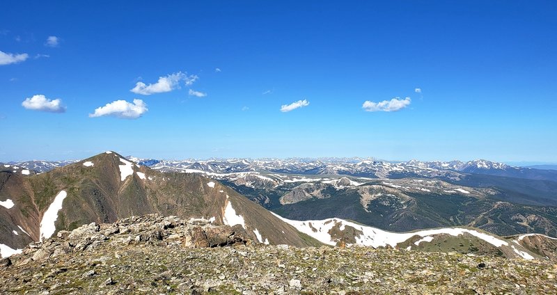 View looking west from James Peak