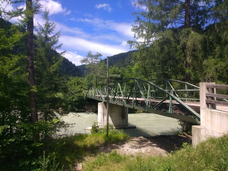 Bridge over Saalach river near Schneizlreuth