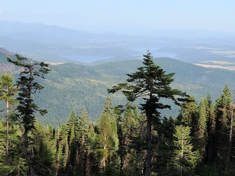 View of Lake Coeur d'Alene from near the summit.