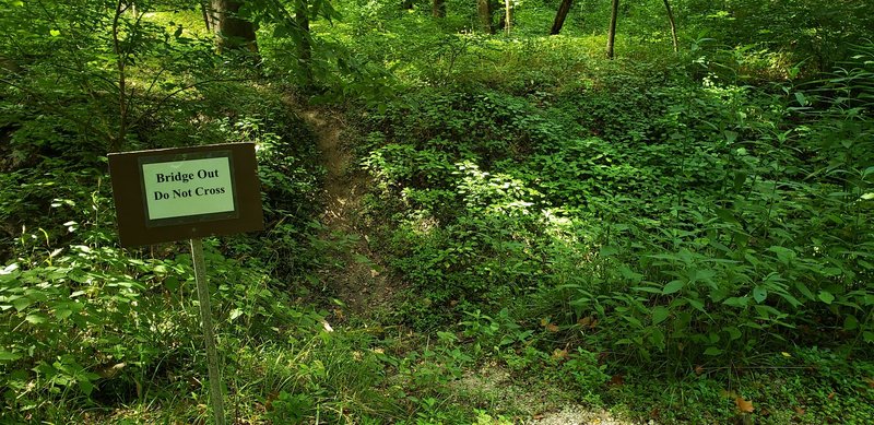 Shonash Ravine Sign As soon as they put up the sign, I felt I had to cross the ravine which ...