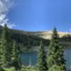 Pano of Boulder Lake at trail end