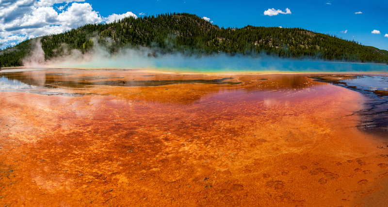 Grand Prismatic Pool from the Midway Geyser Basil Trail.