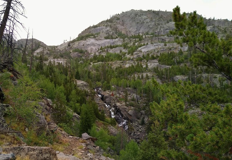 The North Fork of Boulder Creek cascades down from Lake Ethel, to join Boulder Creek in Boulder Creek Canyon.