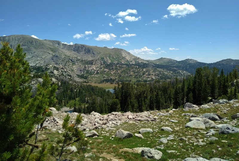 A tiny lake in a picturesque valley to the east of the CDT/Fremont Trail near the turn-off to Timico Lake.