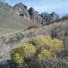 View of the Organ Mountains from the trail.