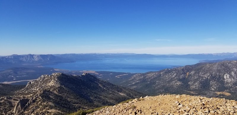 Lake Tahoe from the summit of Freel Peak.