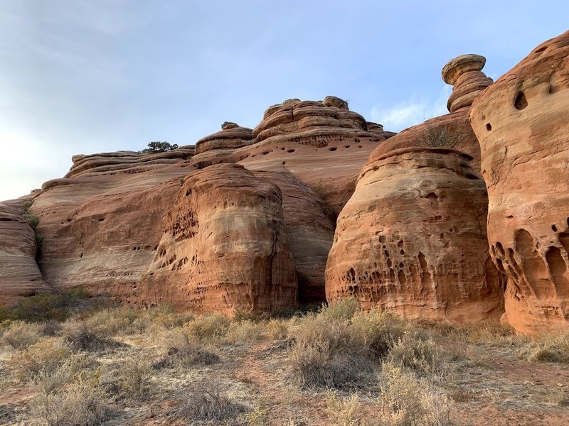 Stone formations along the Devil's Canyon Trail.