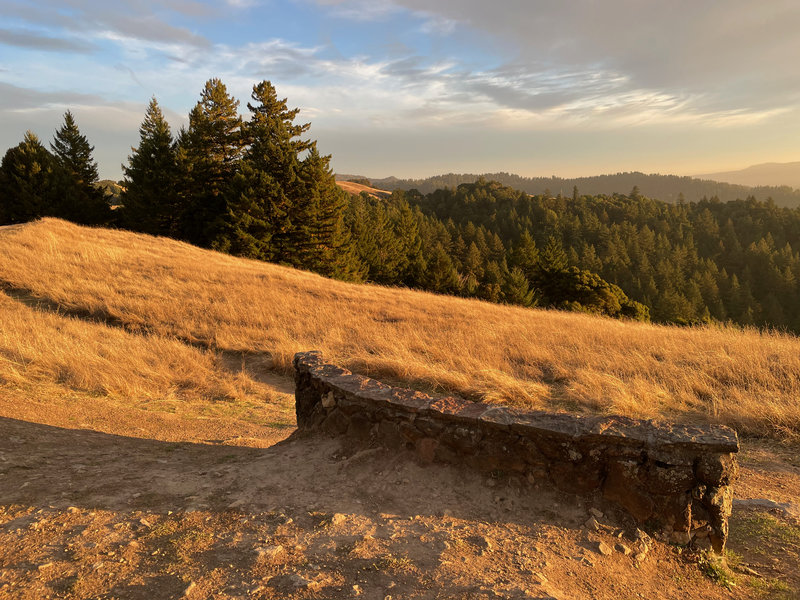 The Wallace Stegner Bench has some amazing views late in the day.