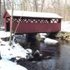 Covered bridge over Chatfield Hollow Brook