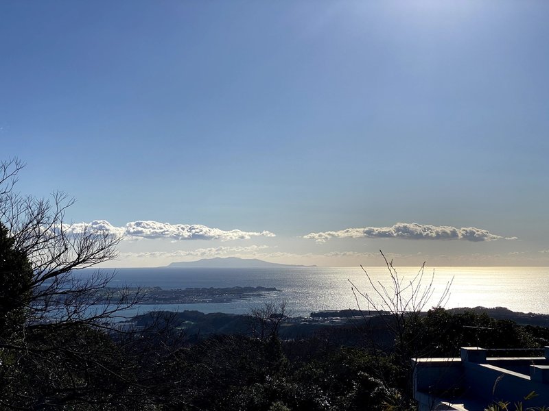 View of Oshima Island from Mt. Ogusu