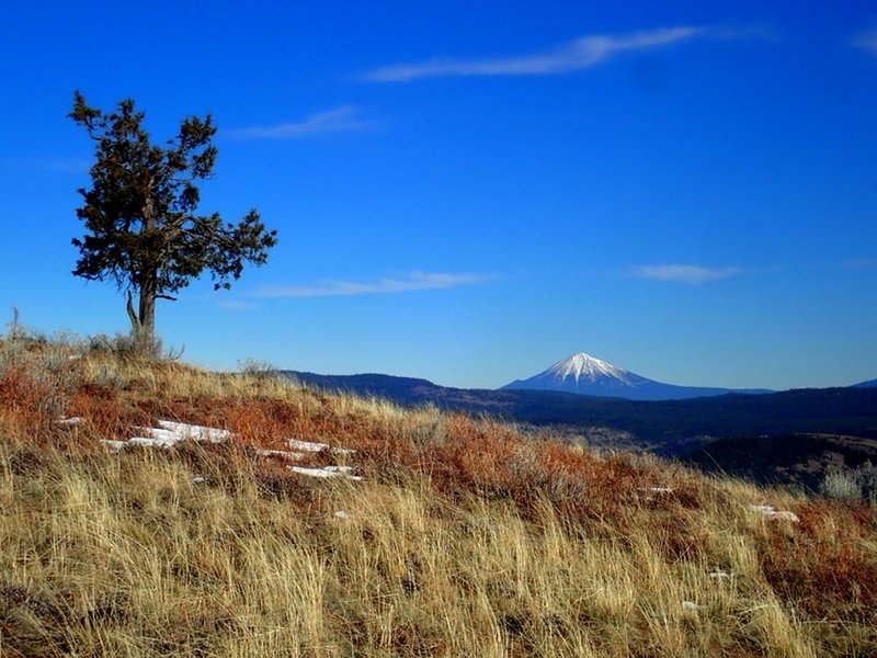 Mount McLoughlin in late Fall from Porcupine Mountain.
