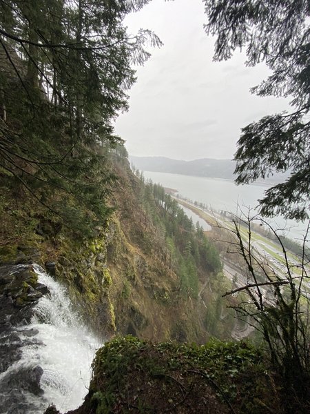 From the deck at the top of Multnomah Falls.