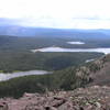 Tworoose, Kidney and Island Lakes from Dry Ridge. (08-17-2005)