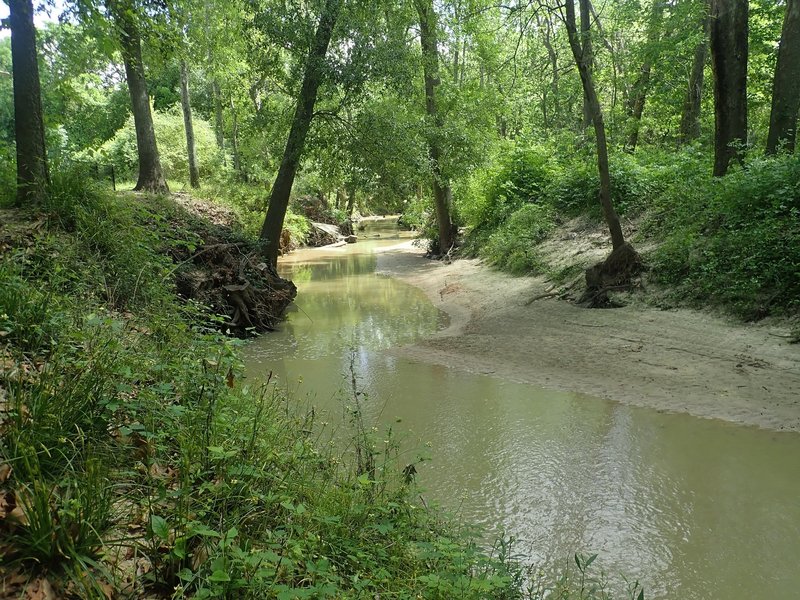 Southmayde Creek on the west end of Cullen Park.