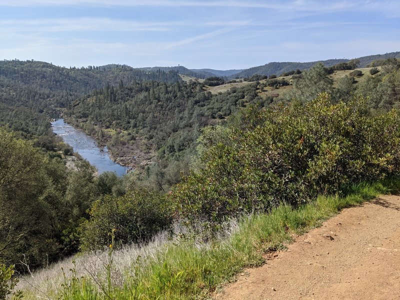 View of American River and Cronan Ranch from trail.