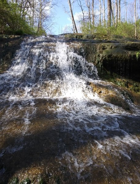 The waterfall at George Rodgers Clark Park.