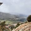 View of Ehden and the Valley from the traverse.
