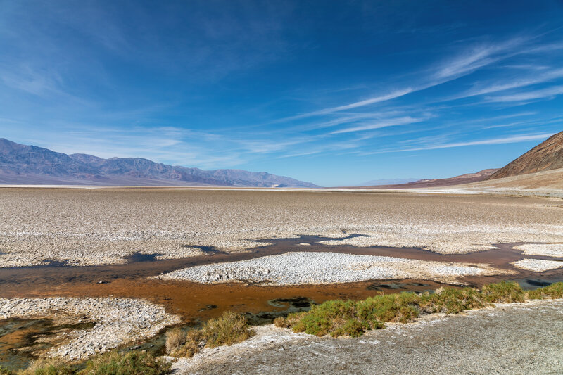 The little pools that gave Badwater its name.
